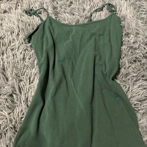 Green tank top full length
